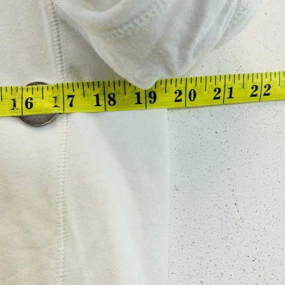 STUDIO COLLECTION Womens Cotton White Raglan Sweater XS Sweatshirt Crewneck Star - Picture 10 of 13